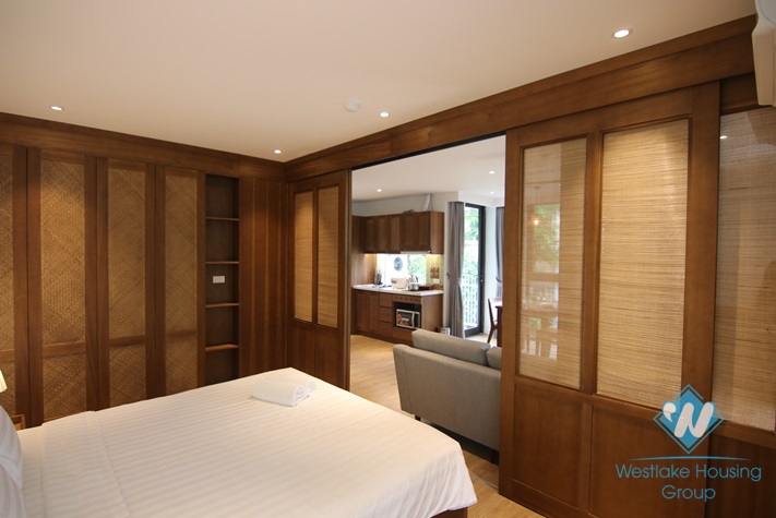 Pretty Japanese styling apartment for rent on Linh Lang street, Ba Dinh